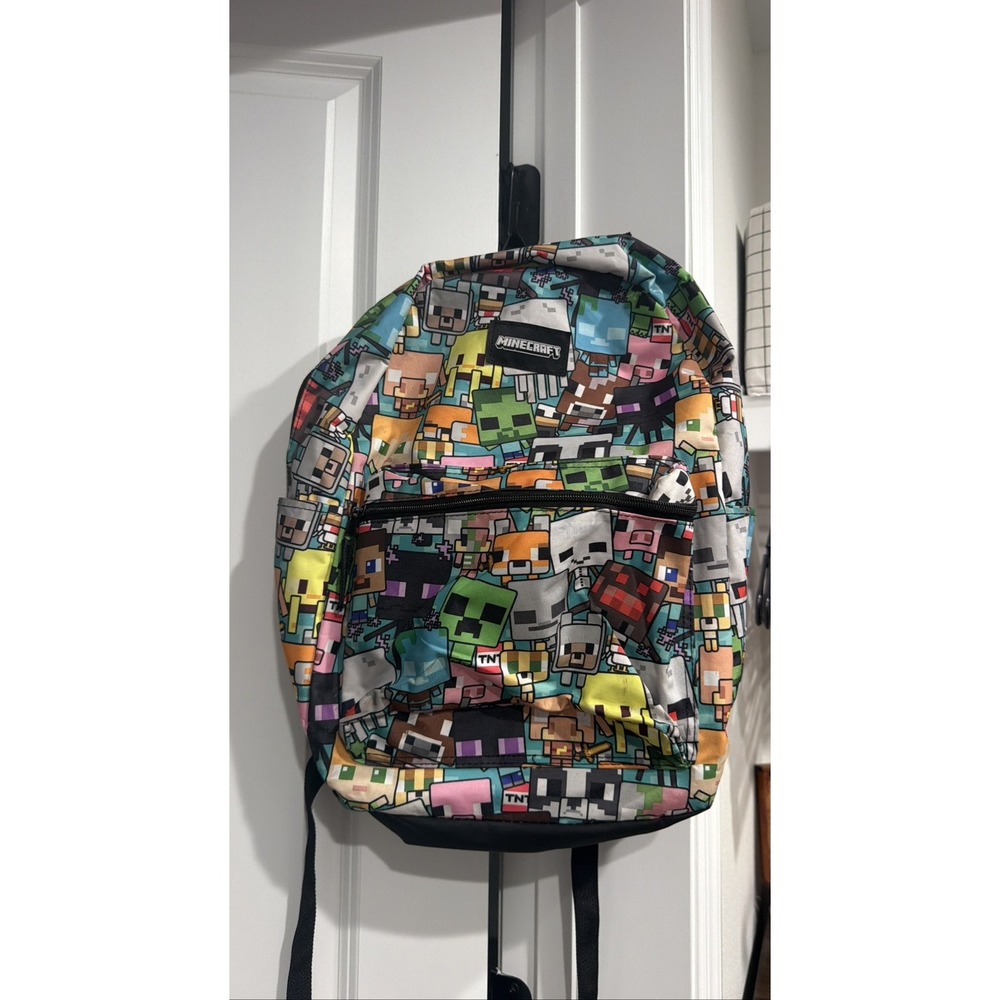 Minecraft Creeper & Friends 17" Laptop Backpack Multi-Color